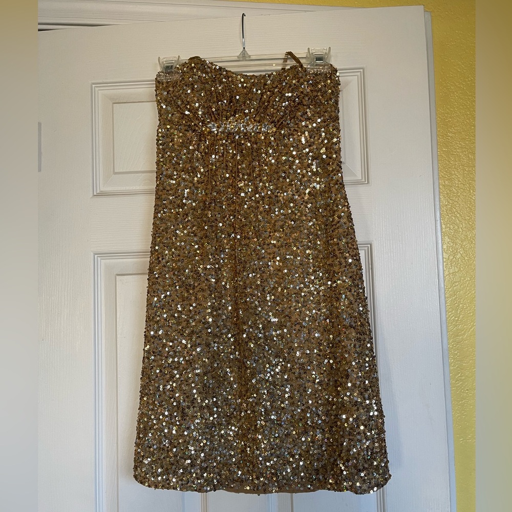 Scala Gold Sequin Dress